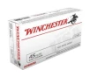 Winchester USA Target FMJ 45 ACP Handgun Ammunition 50 Round Box