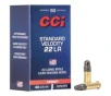 CCI Standard Velocity 22 Long Rifle Rimfire Ammunition 50 Round Box