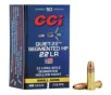CCI Quiet-22 Segmented HP 22 Long Rifle Rimfire Ammunition 50 Round Box