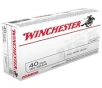 Winchester USA Target FMJ 40 S W Handgun Ammunition 50 Round Box
