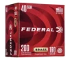 Federal Champion Brass FMJ 40 S W Handgun Ammunition 200 Round Box