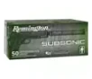 Remington Subsonic Flat Nose 45 ACP Handgun Ammunition 50 Round Box