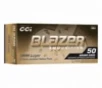 Blazer Ammunition Blazer Brass JHP 9mm Handgun Ammunition 50 Round Box