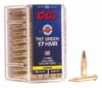 CCI TNT Green 17 HMR Rimfire Ammunition 50 Round Box