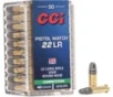 CCI Pistol Match Competition 22 Long Rifle Rimfire Ammunition 50 Round Box