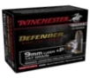 Winchester Defender 9mm Luger  P Handgun Ammunition 20 Round Box