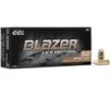Blazer Ammunition Brass FMJ 9mm Handgun Ammunition 50 Round Box