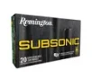 Remington Subsonic Rifle 308 Winchester Rifle Ammunition 20 Round Box