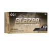 Blazer Ammunition Blazer Brass HP 380 ACP Handgun Ammunition 50 Round Box
