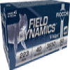 Fiocchi 223HVB50 Field Dynamics Hornady V-Max 40 Grain  223 Remington 3650 fps