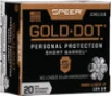 Speer Gold Dot Personal Protection Pistol Ammo 9mm  P 124 gr  HP Short Barrel 20 rd 