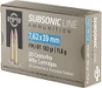 PPU SUBSONIC 7 62X39 182GR FMJ-20RD 25BX CS