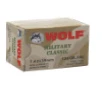 Wolf Military Classic 7 62x39mm Ammo 124 Gr FMJ Steel Case