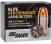 Sig Sauer Elite V-Crown Performance Pistol Ammo 9mm 115 gr  JHP 20 rd  1185 FPS