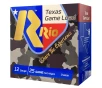 Rio Ammunition 12 Gauge TGHV368 Texas Game Load High Velocity 2 75  1-1 4oz 8 Shot 1330 FPS