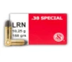Sellier   Bellot SB38A Handgun  38 Special 158 gr Lead Round Nose  LRN  50 Rd