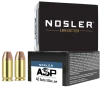 Nosler ASP Handgun Ammo 45 ACP 185 gr  HG JHP 20 rd 