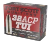 Fort Scott Munitions Pistol Ammo 32 ACP 71 gr  TUI 20 rd 
