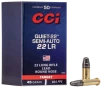 CCI Semi-Auto Quiet 22 Long Rifle Lead Round Nose 45 Grain 50 Rounds