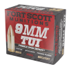 Fort Scott Munitions 9MM080SCV Tumble Upon Impact  TUI   9mmLuger 80gr Solid Copper Spun 20 Rounds