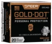Speer Gold Dot Personal Protection Pistol Ammo 9mm 115 gr  HP 20 rd 