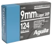Aguila Ammunition 9mm Luger Handgun Ammo - 124 Grain   JHP   50rd Box