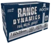 Fiocchi Range Dynamics Rifle Ammo 7 62x39 123 gr  FMJ 50 rd 