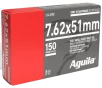 Aguila Rifle Ammo 7 62x51mm FMJBT 150 Grain 20 Rounds