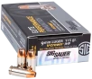 Sig Sauer E9MMA1COMP50 Match Elite Competition  9mmLuger 115gr V-Crown Jacketed Hollow Point 50 Rounds