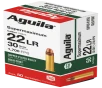 Aguila Ammunition Super Max 22 Long Rifle Copper Plated Solid Point 30 Grain 50 Rounds