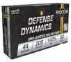 Fiocchi 44B500 Defense Dynamics  44RemMag 200gr Semi Jacketed Hollow Point 50 Rounds
