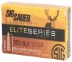 Sig Sauer E300H120 Elite Copper Hunting  300Blackout 120gr Copper Solid 20 Rounds
