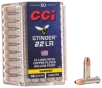 CCI Varmint Stinger 22 Long Rifle Copper Plated Hollow Point 32 Grain 50 Rounds