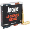 Atomic Ammunition 00482 Rifle Subsonic 6 5 Creedmoor 129 gr Jacket Hollow Point 20 Rounds