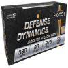 Fiocchi Defense Dynamics Centerfire Handgun Ammo 380 ACP 90 gr  JHP 50 rd 
