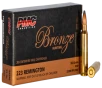 PMC Bronze  223 Remington Rifle Ammo - 55 Grain   SP   20rd Box
