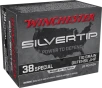 Winchester Super-X Pistol Ammo 38 Spcl  110 gr  Silvertip HP 20 rd 