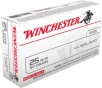 Winchester USA Pistol Ammo 25 ACP 50 gr  FMJ 50 rd 