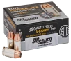 Sig Sauer E380A150 Elite Performance  380ACP 90gr V-Crown Jacketed Hollow Point 50 Rounds