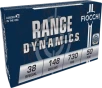 Fiocchi 38LA Range Dynamics  38Special 148gr Lead Wadcutter 50 Rounds