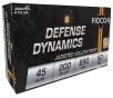 Fiocchi Defense Dynamics Centerfire Handgun Ammo 45 ACP 200 gr  JHP 50 rd 