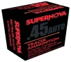 Supernova PMSN45ACR Red Tracer Non Corrosive 45ACP 225gr Full Metal Jacket 20 Rounds
