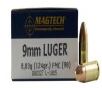 MagTech Handgun Ammunition 9mm Luger 124 gr FMJ 1109 fps 50 ct
