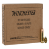 Winchester Service Grade 45 ACP Full Metal Jacket 230 Grain 50 Rounds