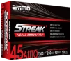 Ammo Inc STREAK Target  45 ACP Handgun Ammo - 230 Grain   TMC   Red   50rd Box