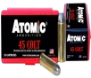 Atomic Ammunition 00434 Cowboy Action Precision Craft 45Colt 200gr Lead Round Nose Flat Point 50 Rounds