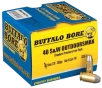 Buffalo Bore Ammunition 23F20 Outdoorsman Strictly Business 40S W 200gr Hard Cast Flat Nose 20 Rounds