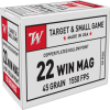 Winchester USA Dynapoint 22 Magnum Copper Plated Hollow Point 45 Grain 50 Rounds