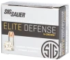 Sig Sauer E380A120 Elite Defense  380ACP 90gr V-Crown Jacketed Hollow Point 20 Rounds