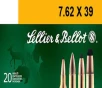 Sellier  amp  Bellot Rifle Ammunition 7 62x39mm Full Metal Jacket 123 Grain 20 Rounds